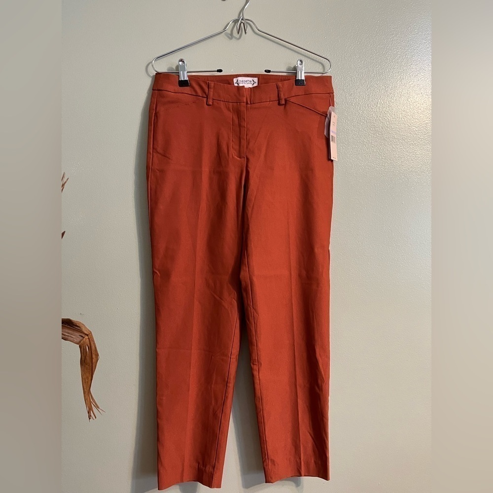 Nanette Laporte Womens Picante Rusty Red Ankle Stretch Pants Size 6 NWT